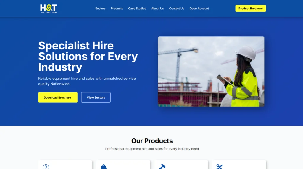 HST Solutions website by Tada